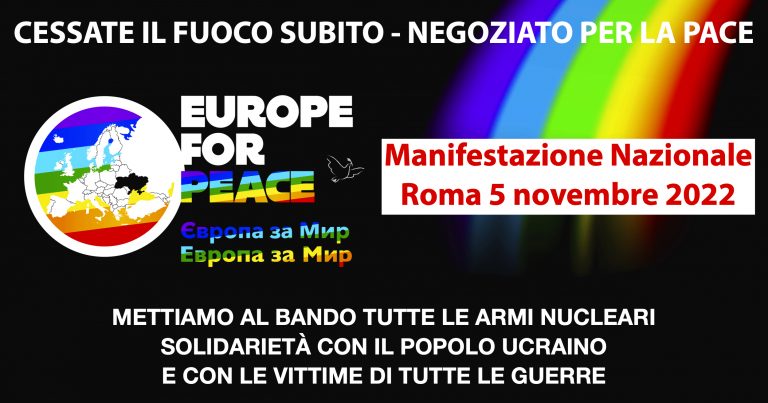 Roma, 5 novembre – Manifestazione nazionale per la pace in Ucraina